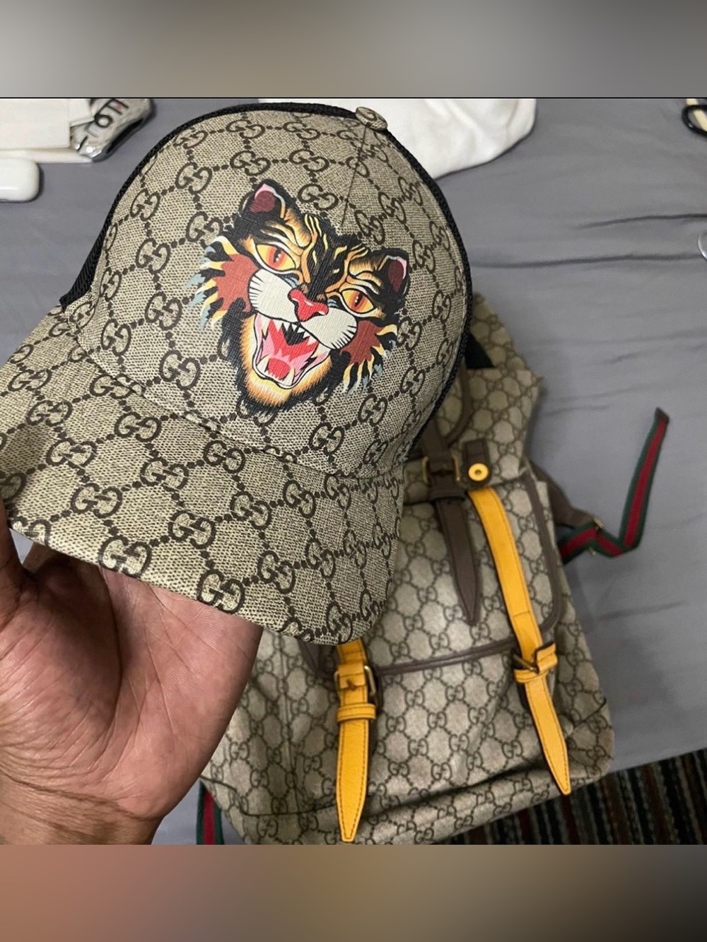 Gucci Supreme Backpack & Hat